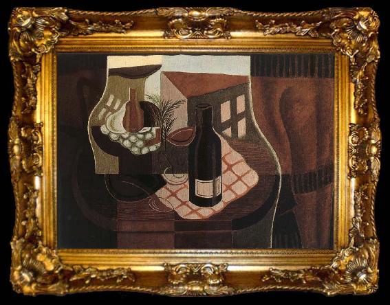 framed  Juan Gris The small round table in front of Window, ta009-2